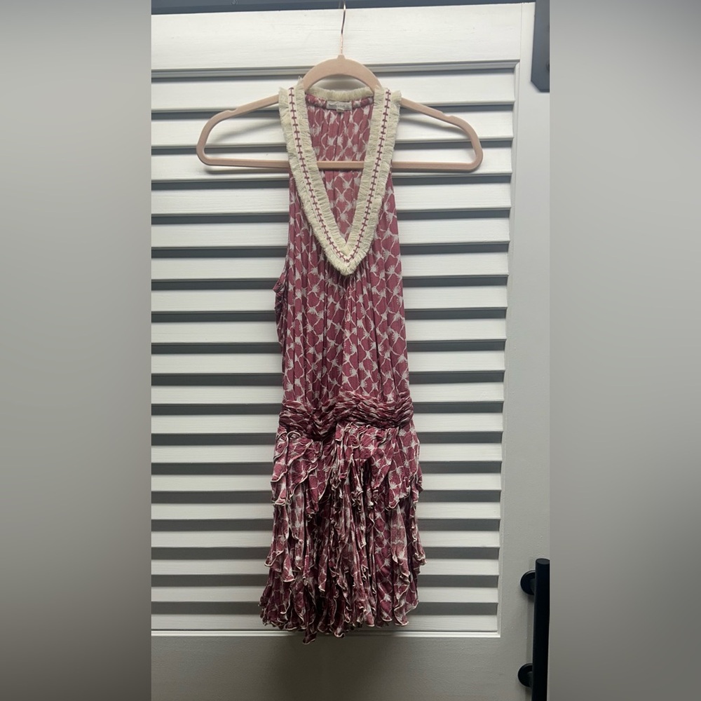 Poupette St. Barth Elegant Pink Patterned Dress